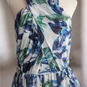 White House Black Market Floral Halter Top - Size 4